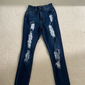 Fashion nova ripped skinny jeans